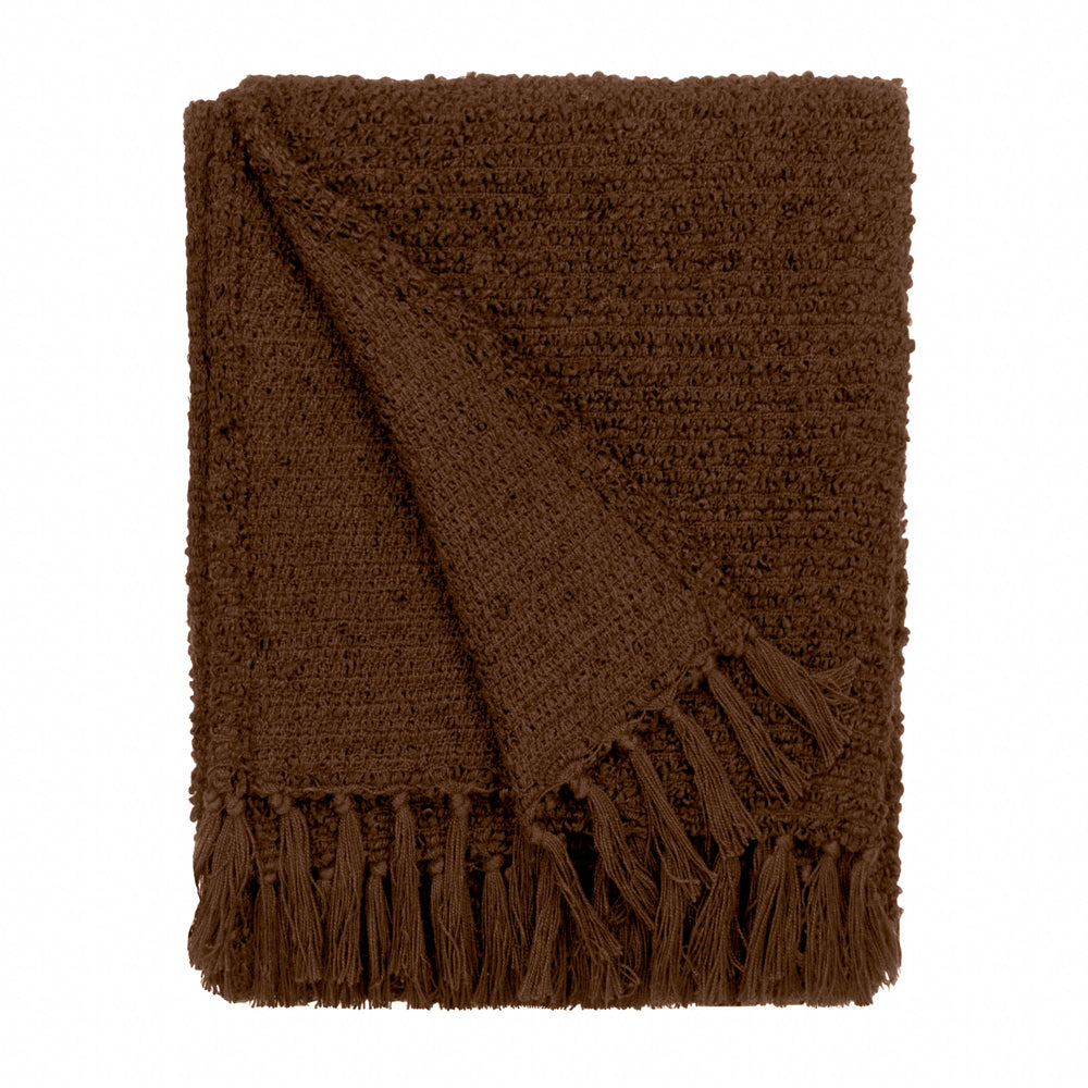 Candar Textured Boucle Throw Cocoa