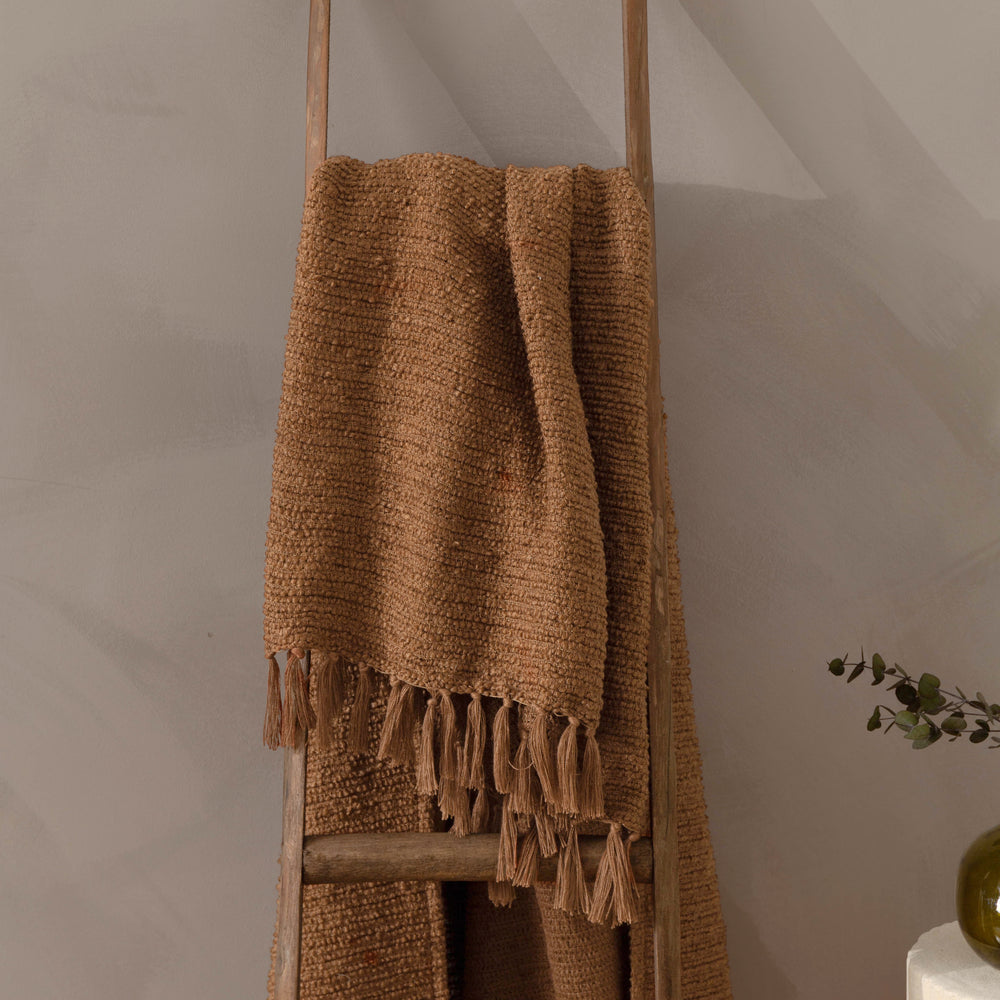 Candar Textured Boucle Throw Ginger