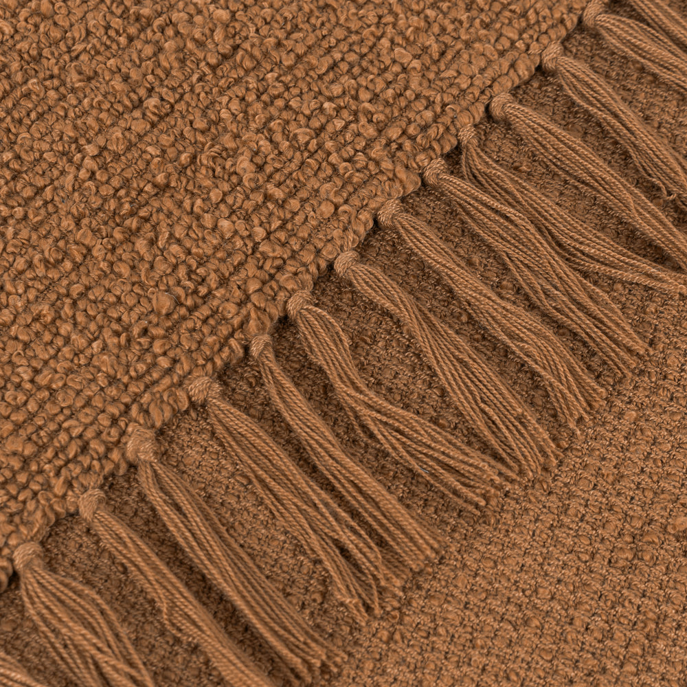 Candar Textured Boucle Throw Ginger