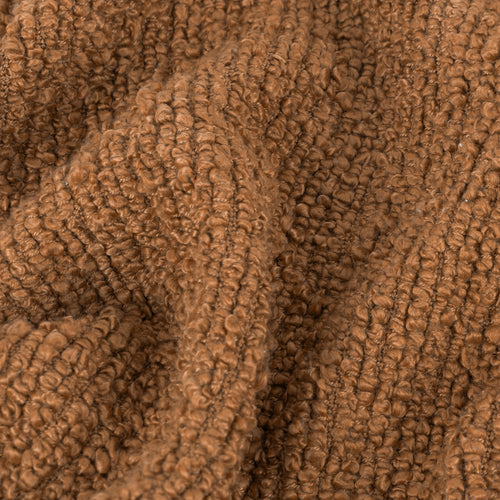 Plain Orange Throws - Candar Textured Boucle Throw Ginger Yard