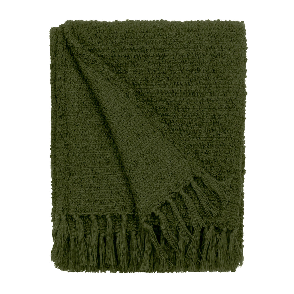 Candar Textured Boucle Throw Khaki