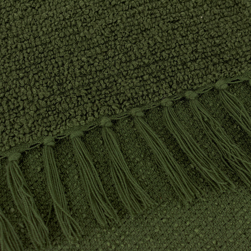 Candar Textured Boucle Throw Khaki