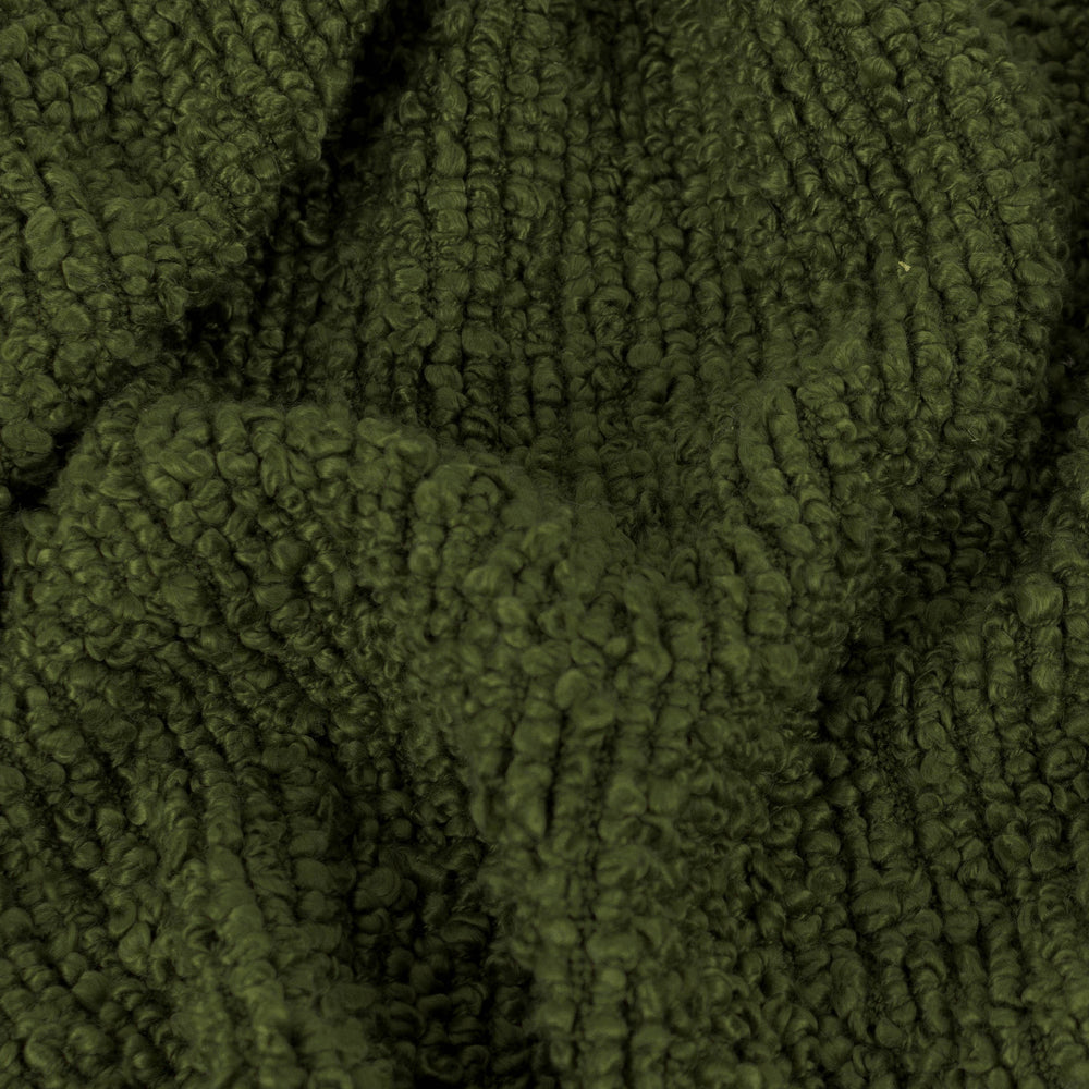 Candar Textured Boucle Throw Khaki