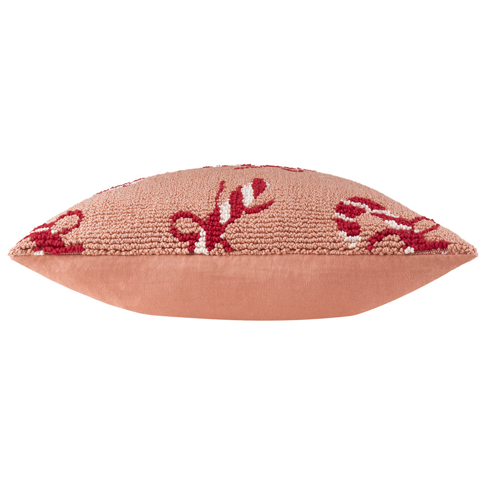 Candy Canes Tufted Cushion Pink/Red