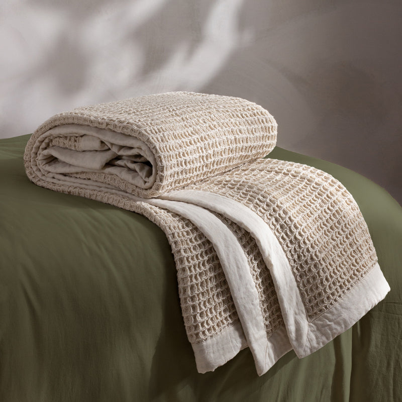 Plain Beige Throws - Canopy  Throw Natural Yard