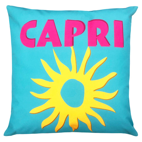 Global Blue Cushions - Capri Outdoor Cushion Cover Aqua Blue furn.