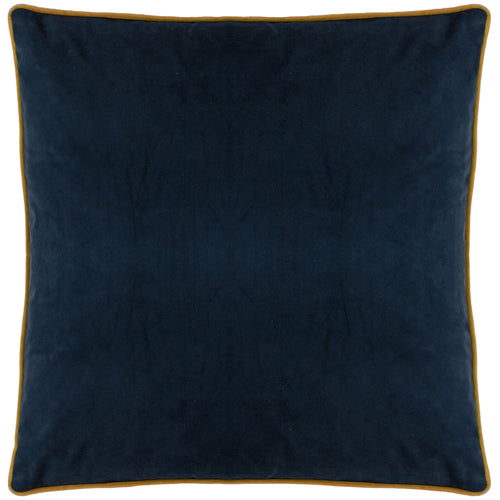 Floral Blue Cushions - Chatsworth Artichoke Velvet Piped Cushion Cover Midnight Evans Lichfield
