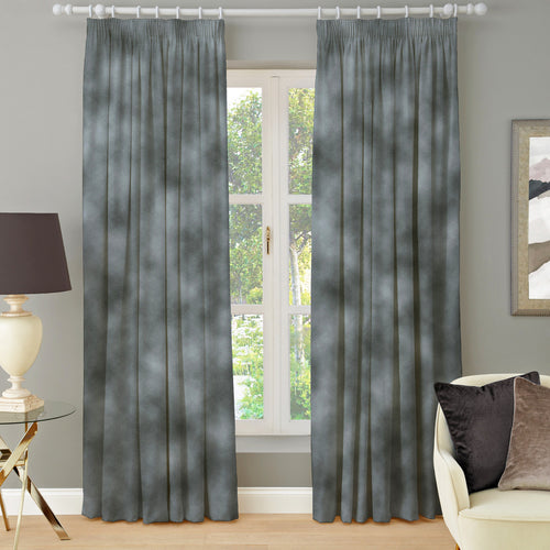 Plain Grey M2M - Castello Nickel Made to Measure Curtains Paoletti