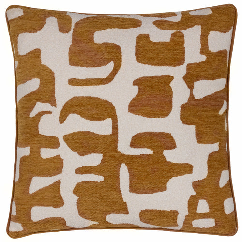 Abstract Orange Cushions - Caval Boucle Jacquard Cushion Cover Bronze HÖEM