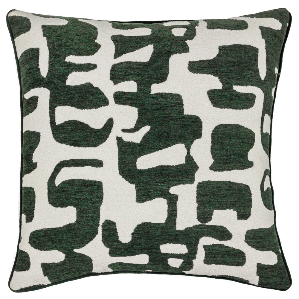 Caval Boucle Jacquard Cushion Ivy Green