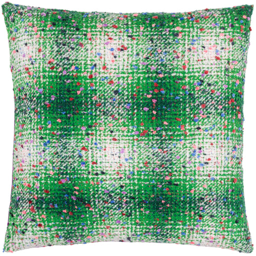 Check Green Cushions - Connie Check  Cushion Cover Green/Lilac Heya Home