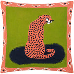 furn. Coral Cheetah Polyester Filled Cushion in Coral