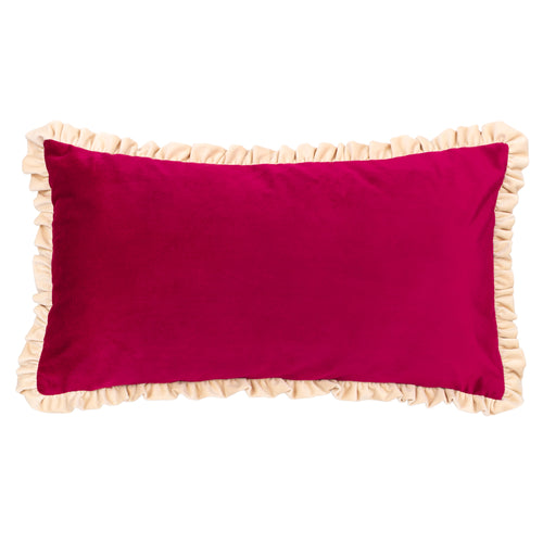 Plain Red Cushions - Cest La Vie Embroidered Cushion Cover Berry furn.