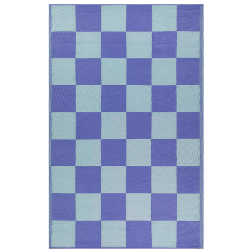 Check Blue Rugs - Checkerboard Recycled Outdoor Outdoor Rug Blue furn.