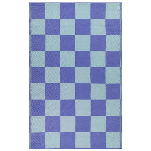 Check Blue Rugs - Checkerboard 120x180cm Outdoor 100% Recycled Rug Blue furn.