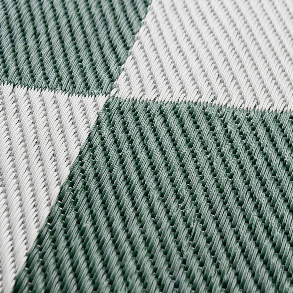 Checkerboard 120x180cm Outdoor Rug Green