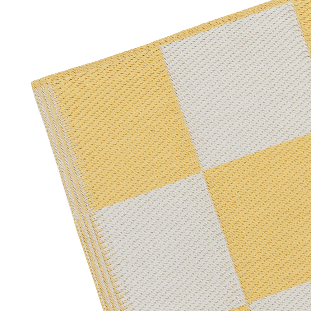 Checkerboard 120x180cm Outdoor Rug Yellow