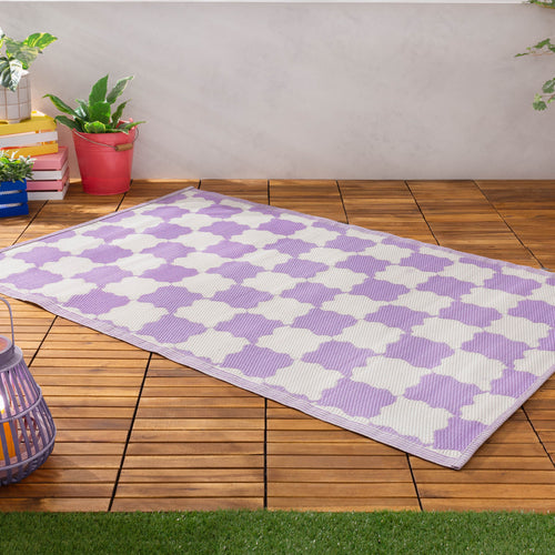 Check Purple Rugs - Check Indoor/Outdoor 100% Recycled Rug Lilac furn.