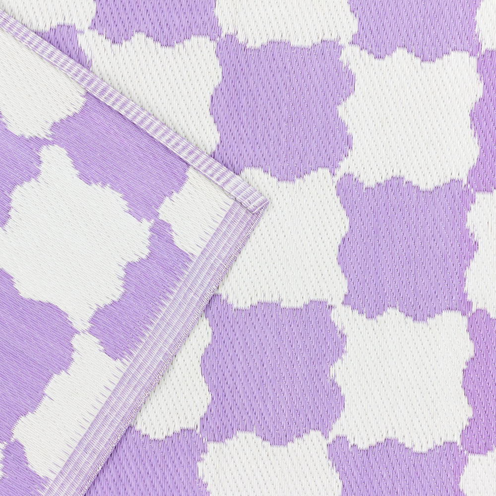 Check Outdoor Rug Lilac