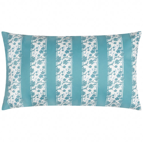 Floral Blue Cushions - Chelsea Printed Outdoor Cushion Cover Mineral Blue Wylder Nature