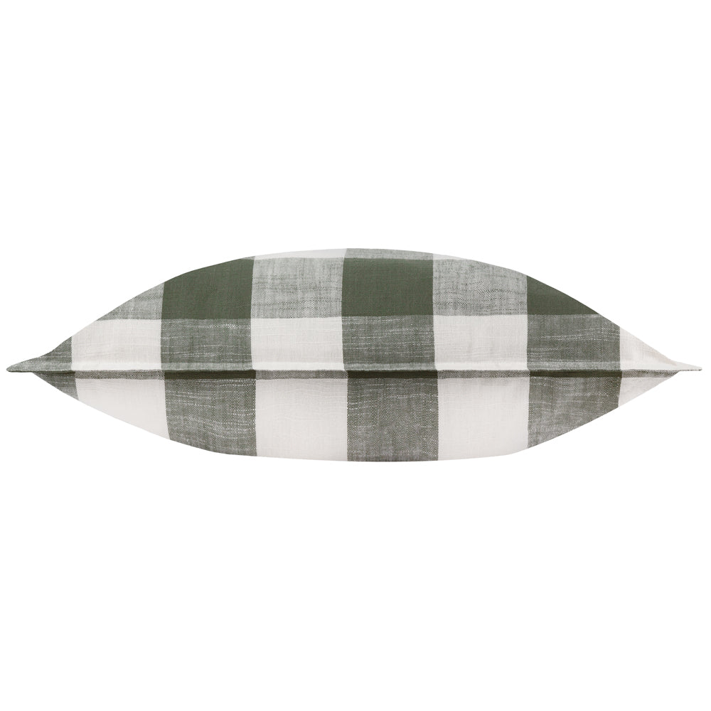 Chesil Check 100% Cotton Outdoor Cushion Moss