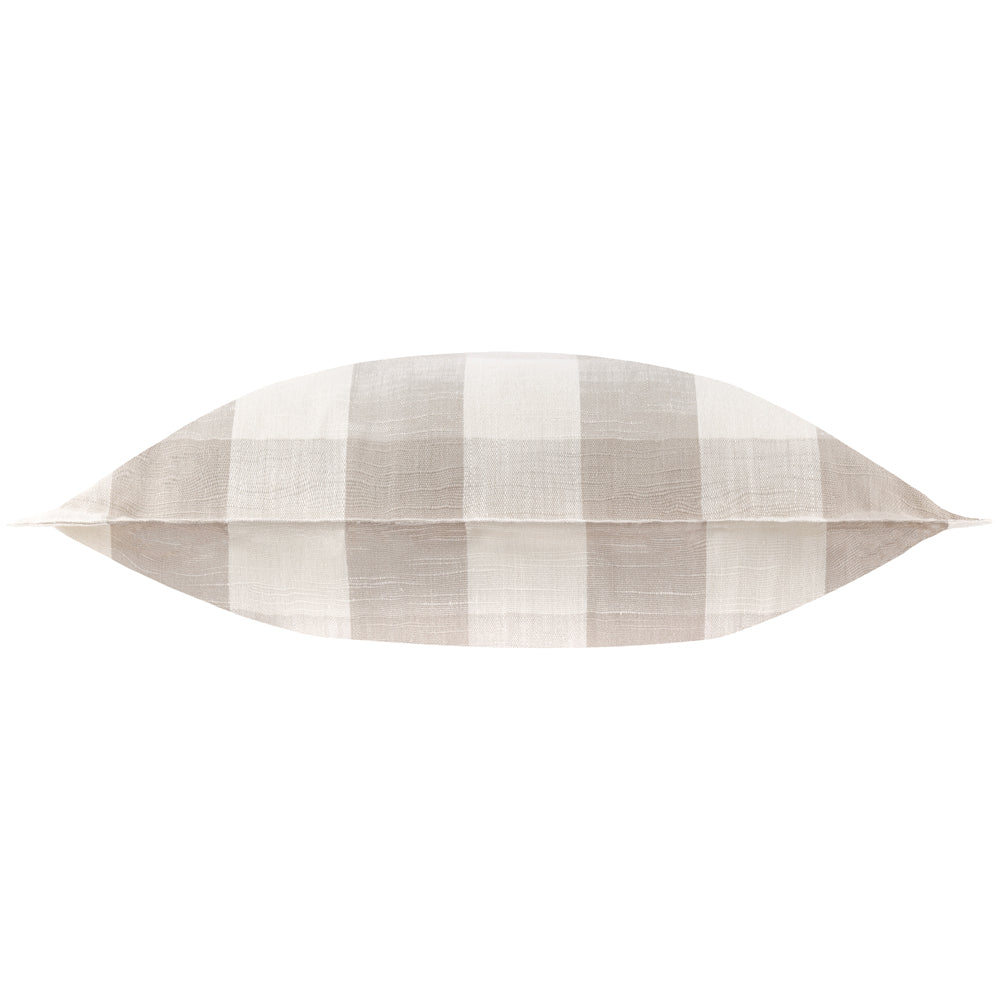 Chesil Check 100% Cotton Outdoor Cushion Natural
