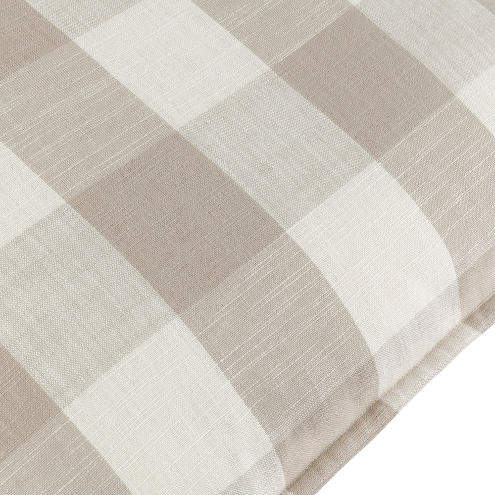 Chesil Check 100% Cotton Outdoor Cushion Natural
