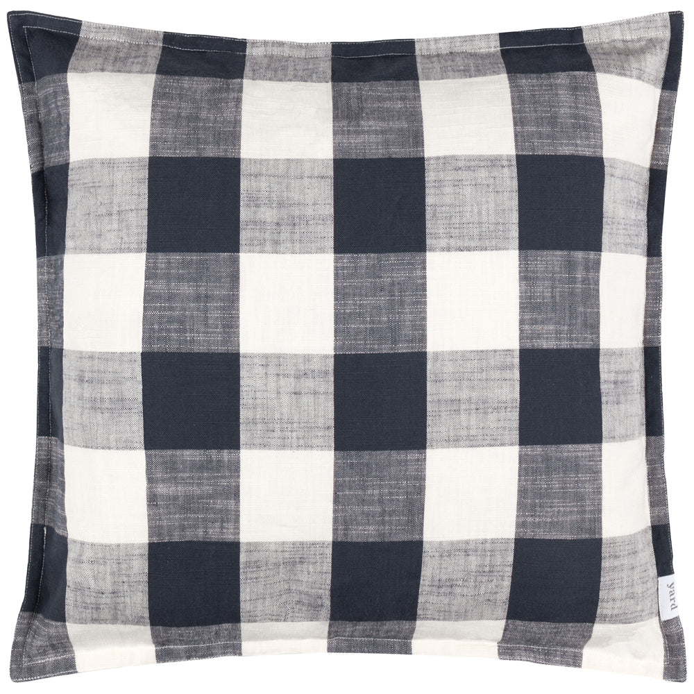 Chesil Check 100% Cotton Outdoor Cushion Navy