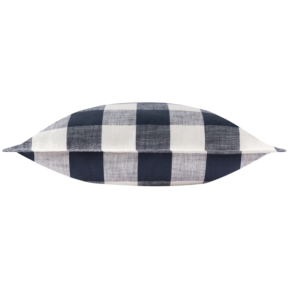 Chesil Check 100% Cotton Outdoor Cushion Navy