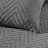 Yard Chevron Tufted Geometric 100% Cotton Duvet Cover Set in Charcoal