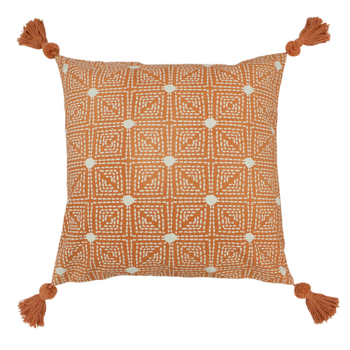 Global Red Cushions - Chia Tufted Cotton Cushion Cover Coral furn.