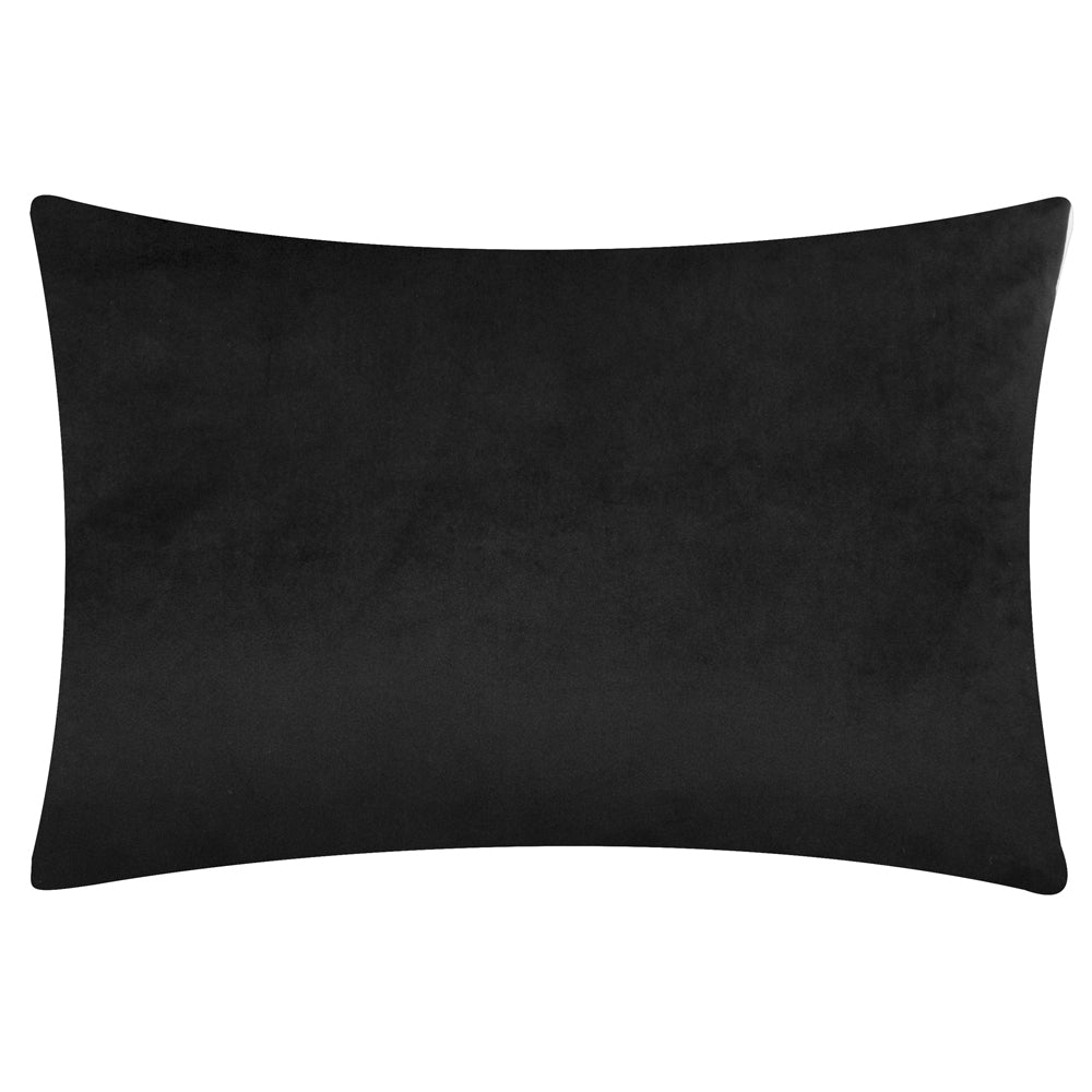 Chillies Embroidered Cushion Black