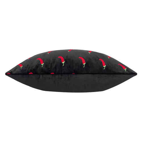  Black Cushions - Chillies Embroidered Cushion Cover Black furn.