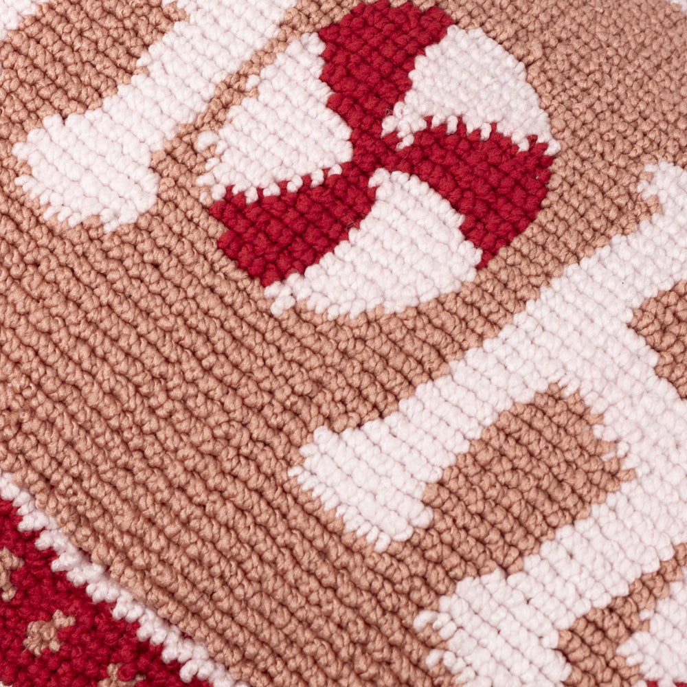 Candy Ho Ho Ho Tufted Cushion Pink/Red