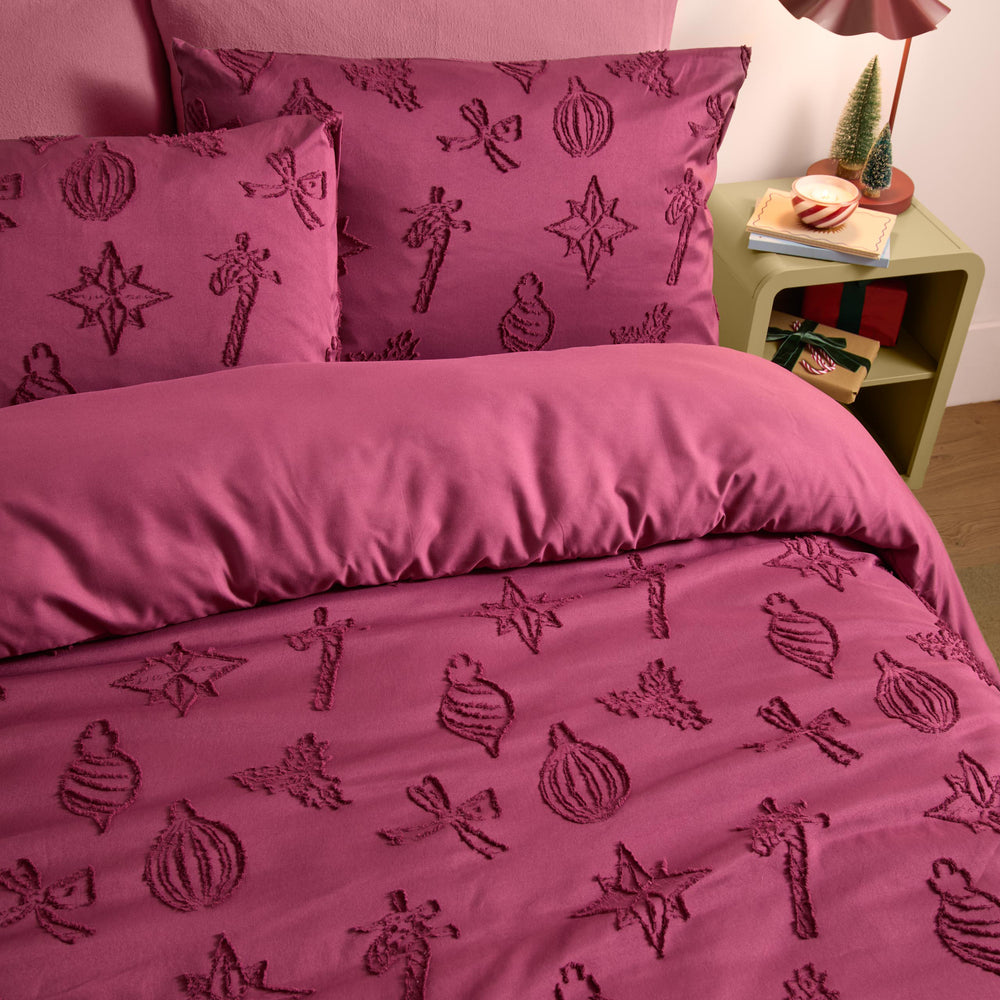  Purple Bedding - Christmas Soft Tufted Duvet Cover Set Berry Duvet Day