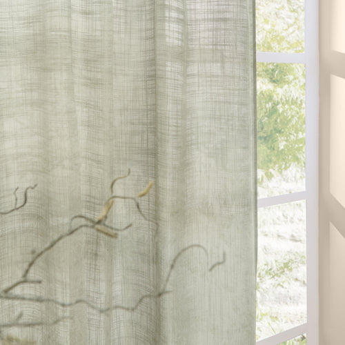Cirrus Woven Sheer Curtain Panel Eucalyptus