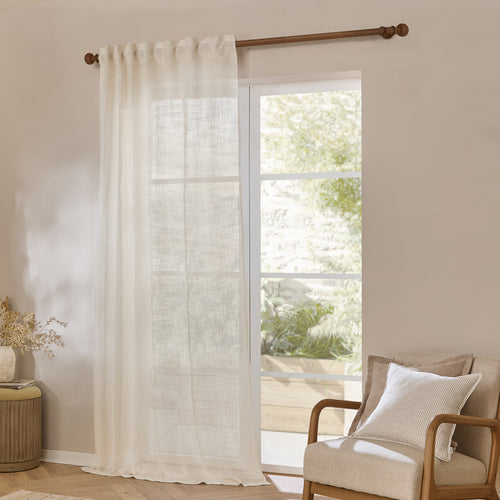 Cirrus Woven Sheer Curtain Panel Pearl