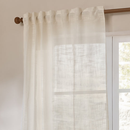 Cirrus Woven Sheer Curtain Panel Pearl