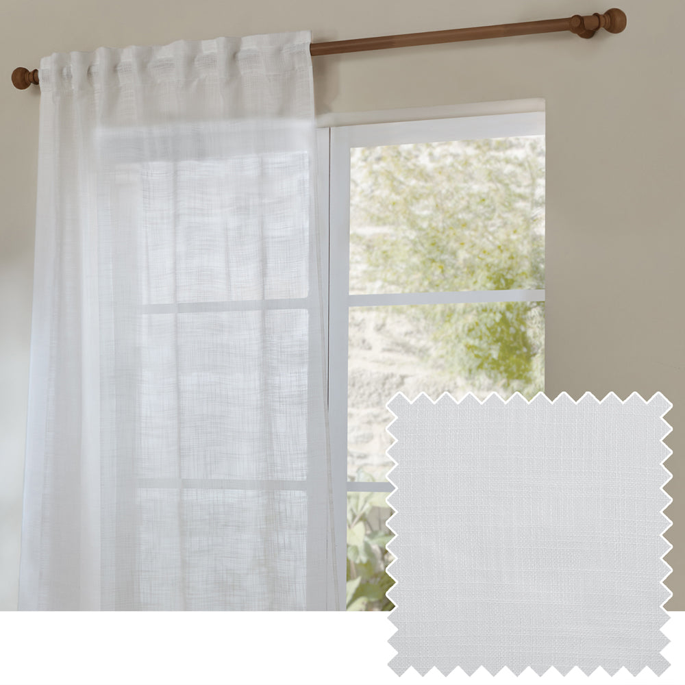 Cirrus Woven Sheer Curtain Panel Snow