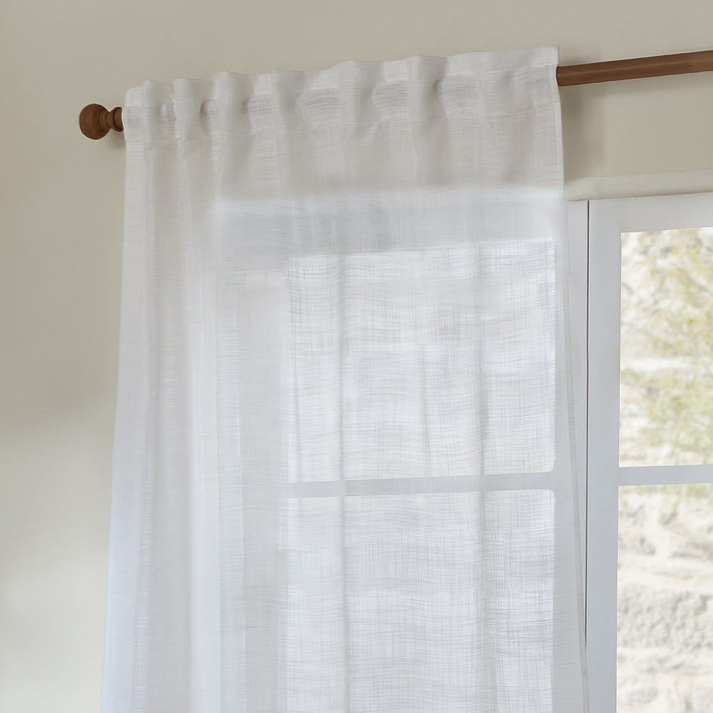 Cirrus Woven Sheer Curtain Panel Snow