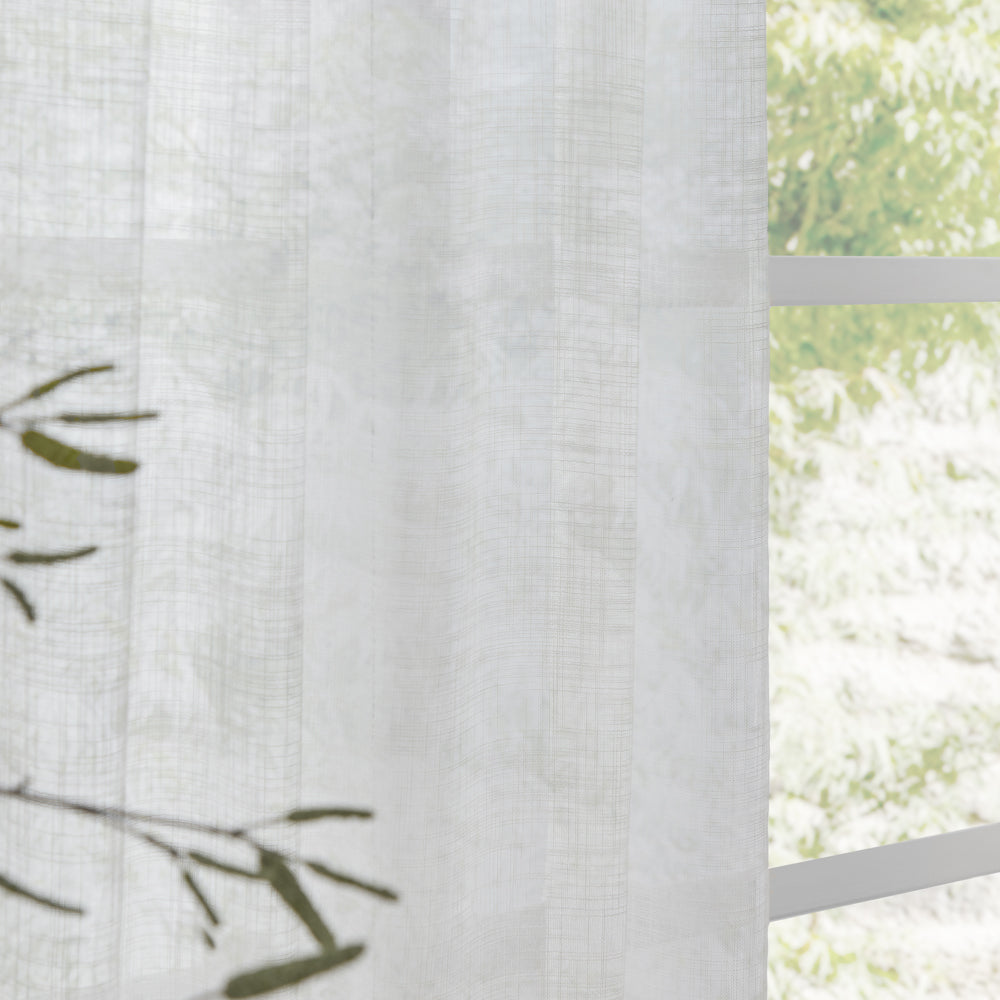 Cirrus Woven Sheer Curtain Panel Snow