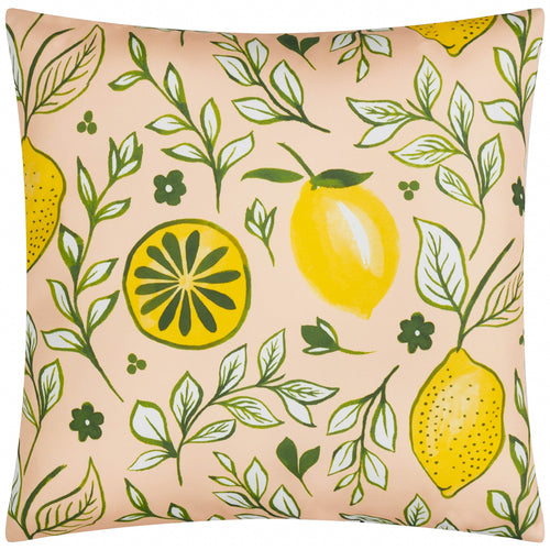 Floral Orange Cushions - Citronello Printed Outdoor Cushion Cover Peach furn.