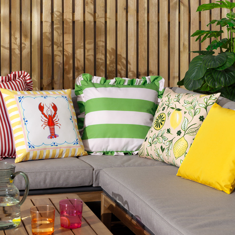Citronello Printed Outdoor Cushion Peach