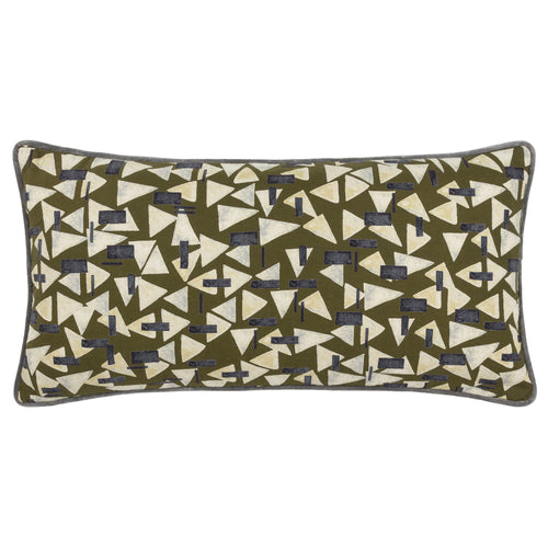 Geometric Green Cushions - City Rectangular Cushion Cover Khaki HÖEM