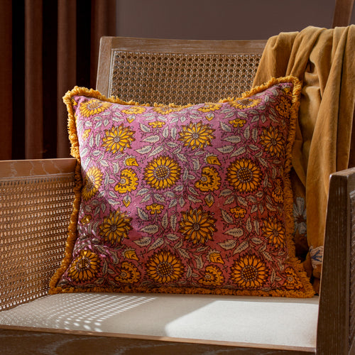 Floral Purple Cushions - Clarendon  Cushion Cover Plum Paoletti
