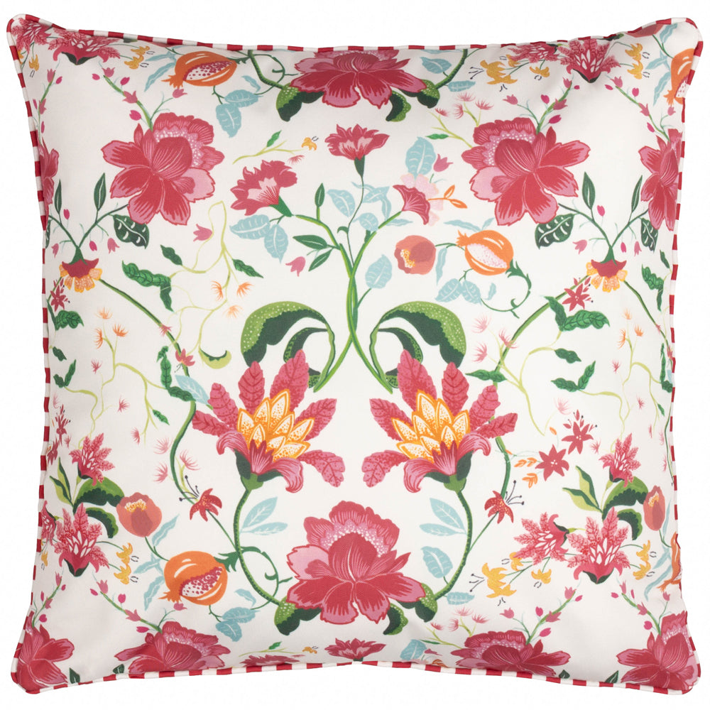 Claudia Floral Outdoor Cushion Candy Red
