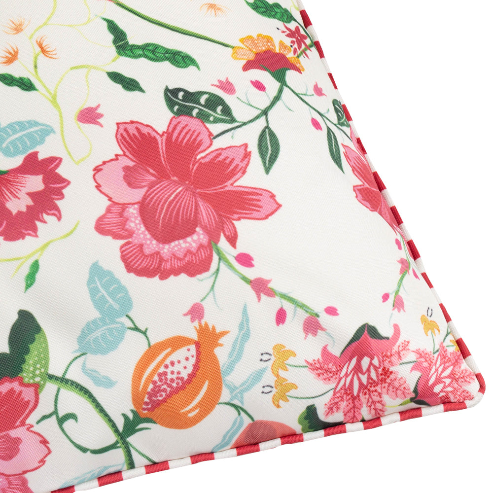 Claudia Floral Outdoor Cushion Candy Red