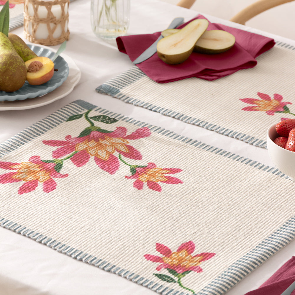 Claudia Indoor/Outdoor Set of 4 Placemats Candy Red