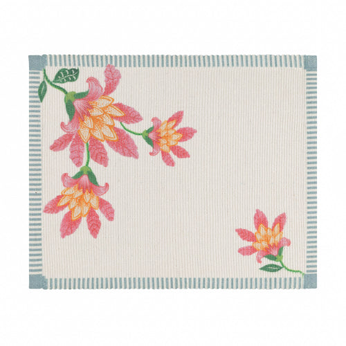 Floral Red Kitchen - Claudia Indoor/Outdoor Placemats Candy Red Wylder Nature