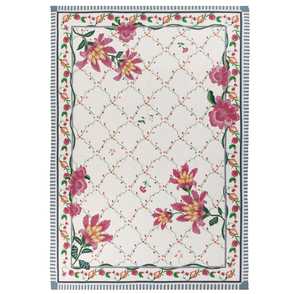 Claudia Floral Printed Indoor/Outdoor Rug Candy Red